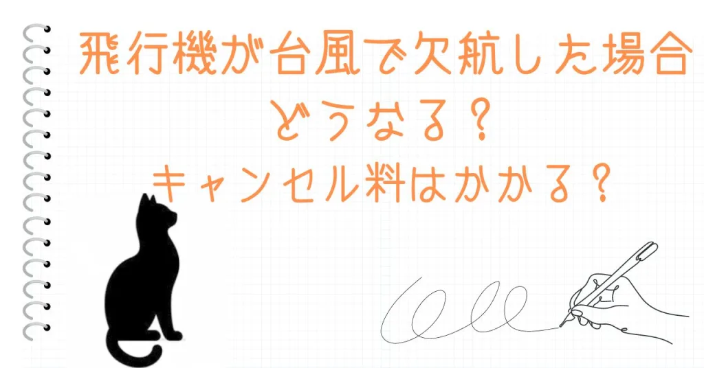飛行機が台風で欠航した場合どうなる？キャンセル料はかかる？