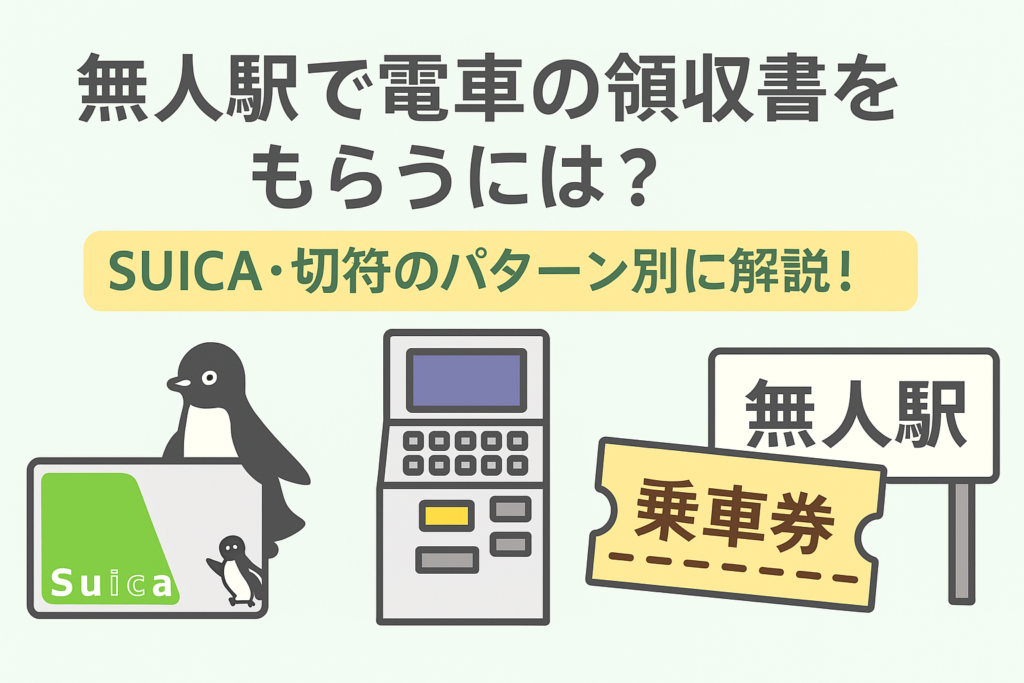 無人駅で電車の領収書をもらうには？SUICA・切符のパターン別に解説！