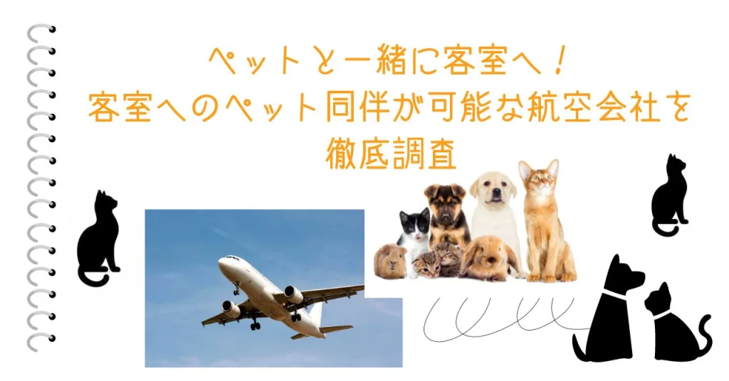 ペットと一緒に客室へ！客室へのペット同伴が可能な航空会社を徹底調査