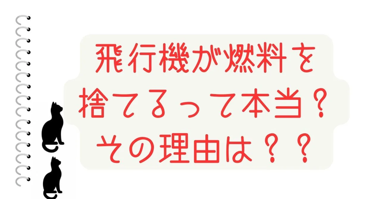 飛行機が燃料を捨てるって本当？その理由は？？