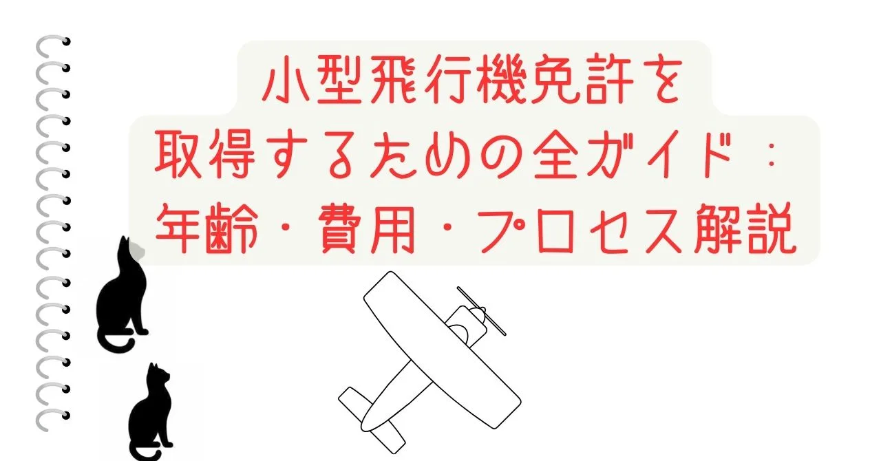 小型飛行機免許を取得するための全ガイド：年齢・費用・プロセス解説